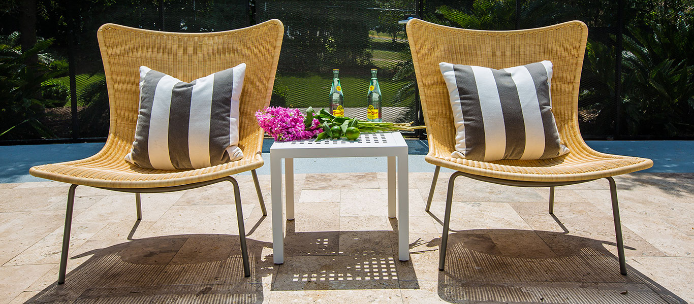 Chairs on the pool deck